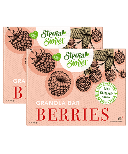 SteviaSweet Müesliriegel Beeren Duo-Pack ohne Zuckerzusatz