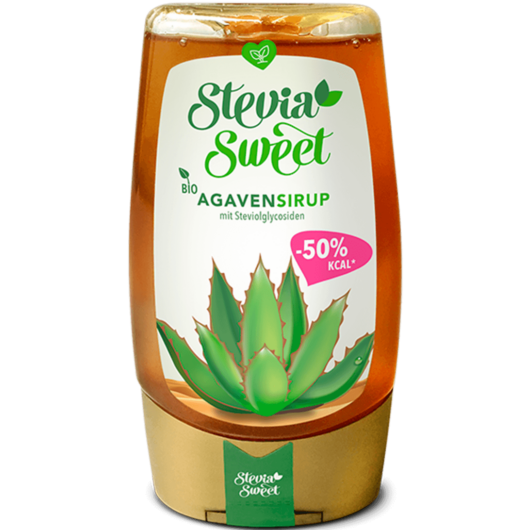 SteviaSweet bio Agavensirup mit 50 % weniger Kalorien