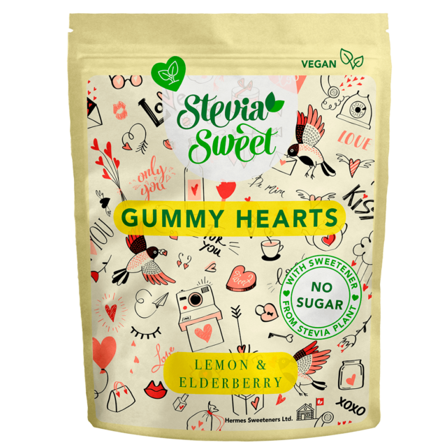 SteviaSweet vegane gummibaerchen herzform ohne zucker