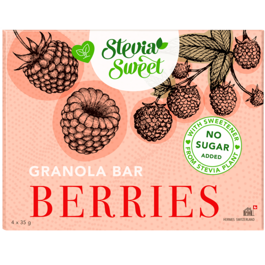 steviasweet granola bar berries without added sugar