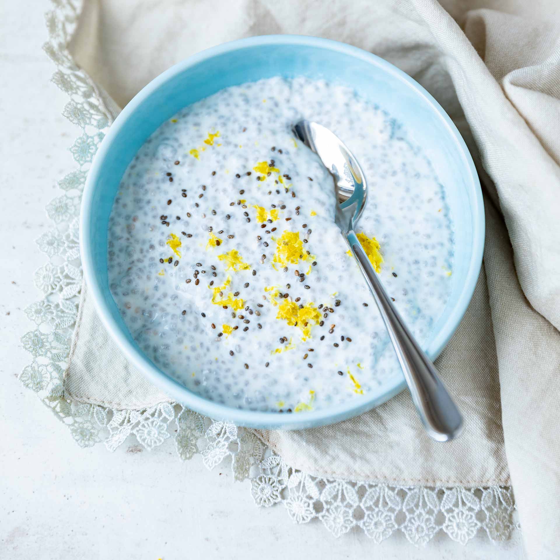 SteviaSweet | Chia-Zitronenpudding ohne Zucker (vegan)